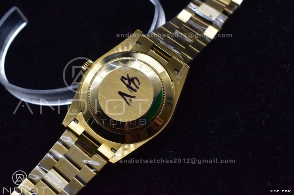 President 40 Affordable JDF Weight Gain Markers Bracelet Stick DayDate Steel YG A2836 904L V on YG Dial 731 0829